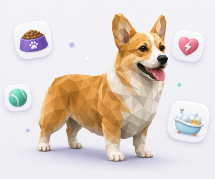 Feeding and caring for a virtual Petchi dog
